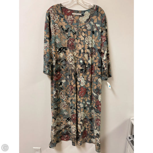 Dress Casual Maxi By Peruvian Connection In Floral Print, Size: Xl