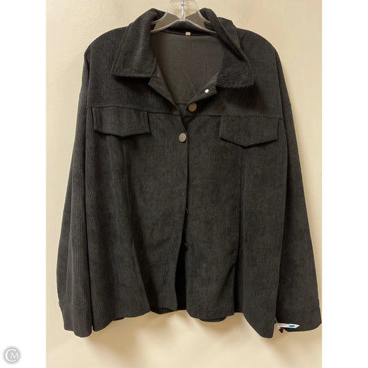 Jacket Shirt By Clothes Mentor In Black, Size: Xl