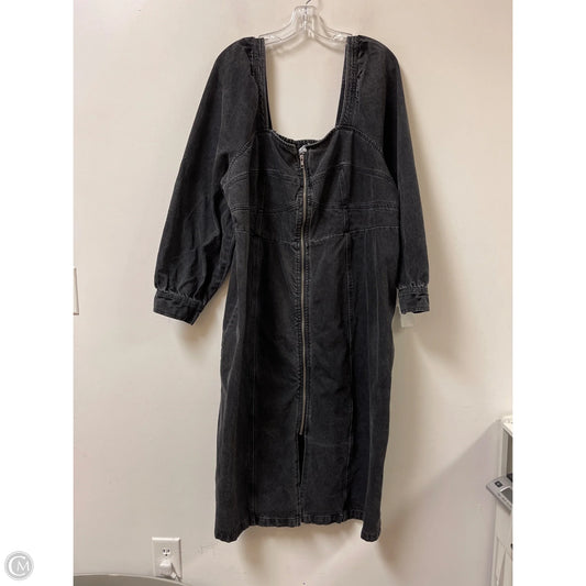 Dress Casual Midi By Future Collective In Black, Size: 2x