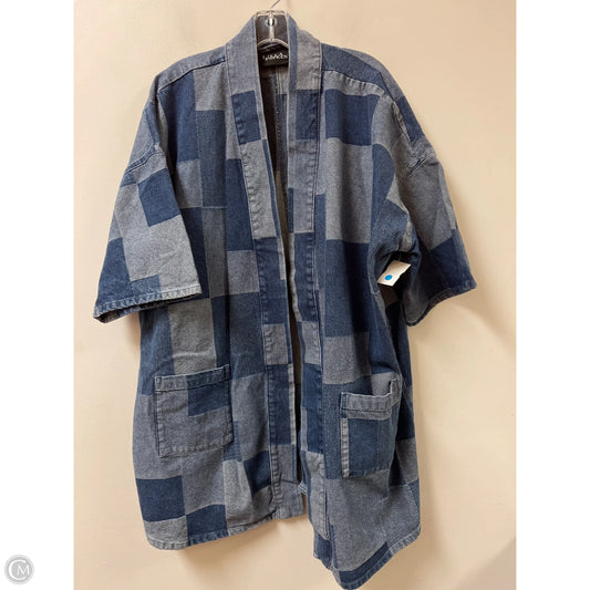 Sweater Cardigan By Cmc In Blue Denim, Size: 2x