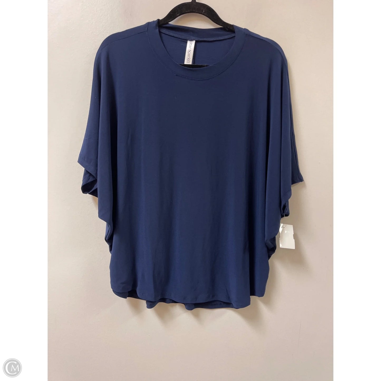 Top Short Sleeve By Dear Scarlett In Blue, Size: S