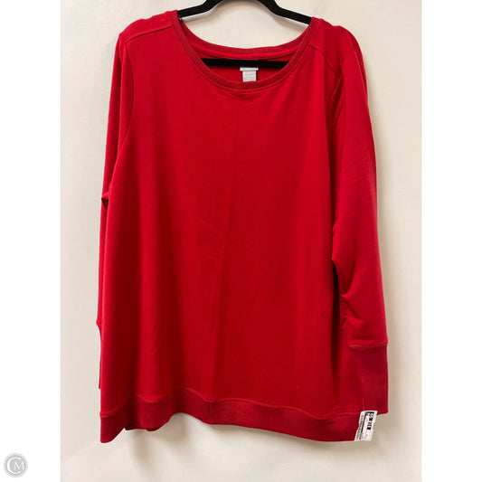 Sweater By Chicos In Red, Size: Xl