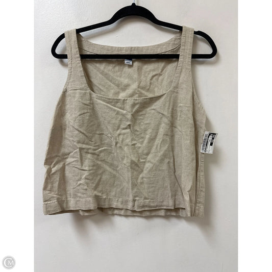 Top Sleeveless By Old Navy In Tan, Size: L