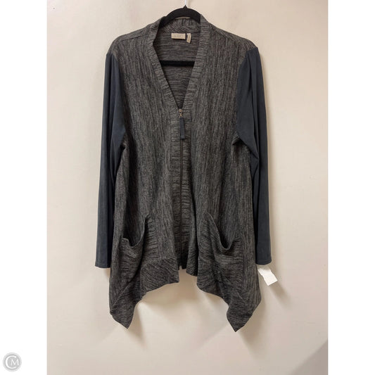 Sweater Cardigan By Logo In Grey, Size: L