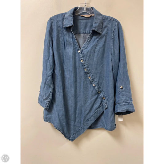 Top Long Sleeve By Soft Surroundings In Blue, Size: M