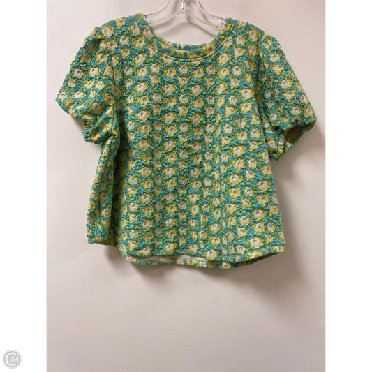 Top Short Sleeve By Voy In Blue, Size: L