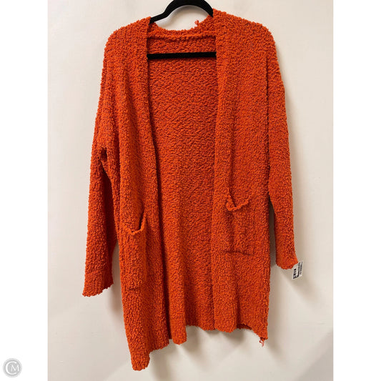Sweater Cardigan By Clothes Mentor In Orange, Size: M