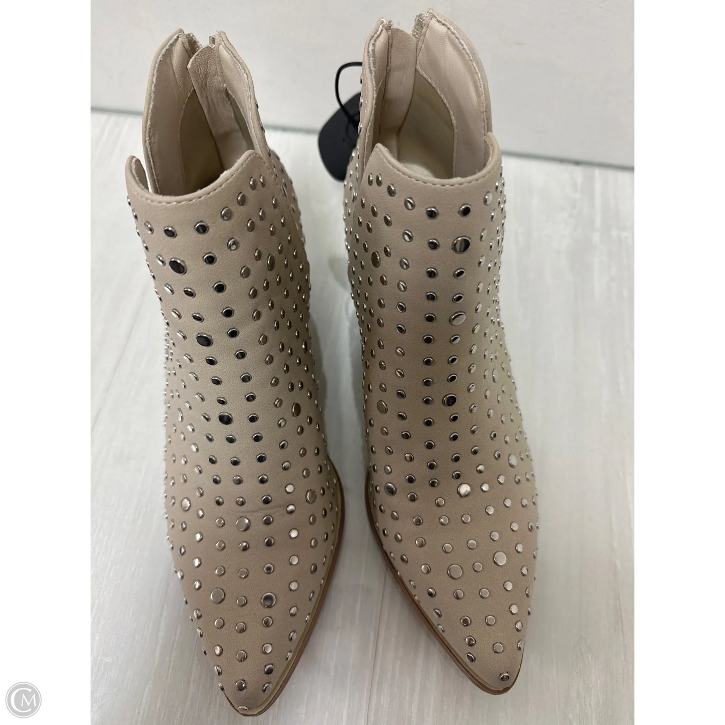 Boots Ankle Heels By Shu Shop In Cream, Size: 7