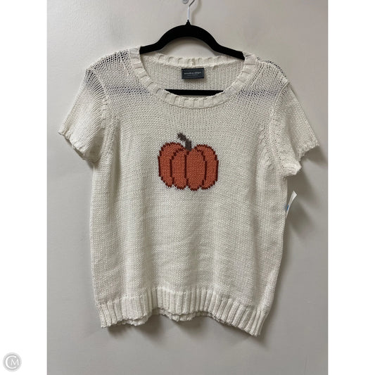 Sweater Short Sleeve By Wooden Ships In White, Size: S