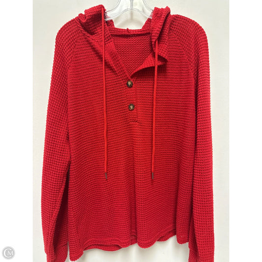 Top Long Sleeve By Clothes Mentor In Red, Size: 1x