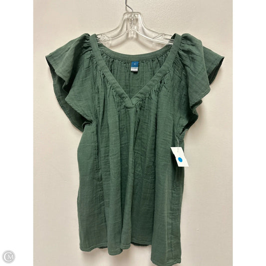 Top Short Sleeve By Old Navy In Green, Size: M