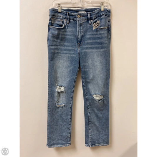 Jeans Straight By Good American In Blue Denim, Size: 10