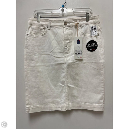 Skirt Midi By Style And Company In Cream, Size: 8