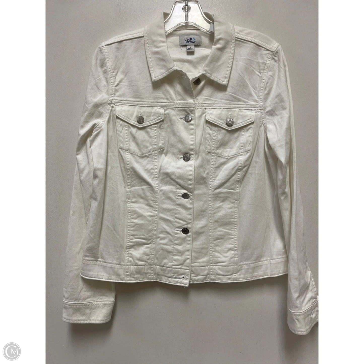 Jacket Denim By Croft And Barrow In White, Size: S