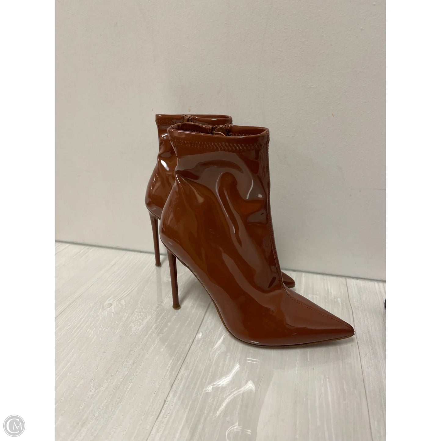 Boots Ankle Heels By Steve Madden In Brown, Size: 8
