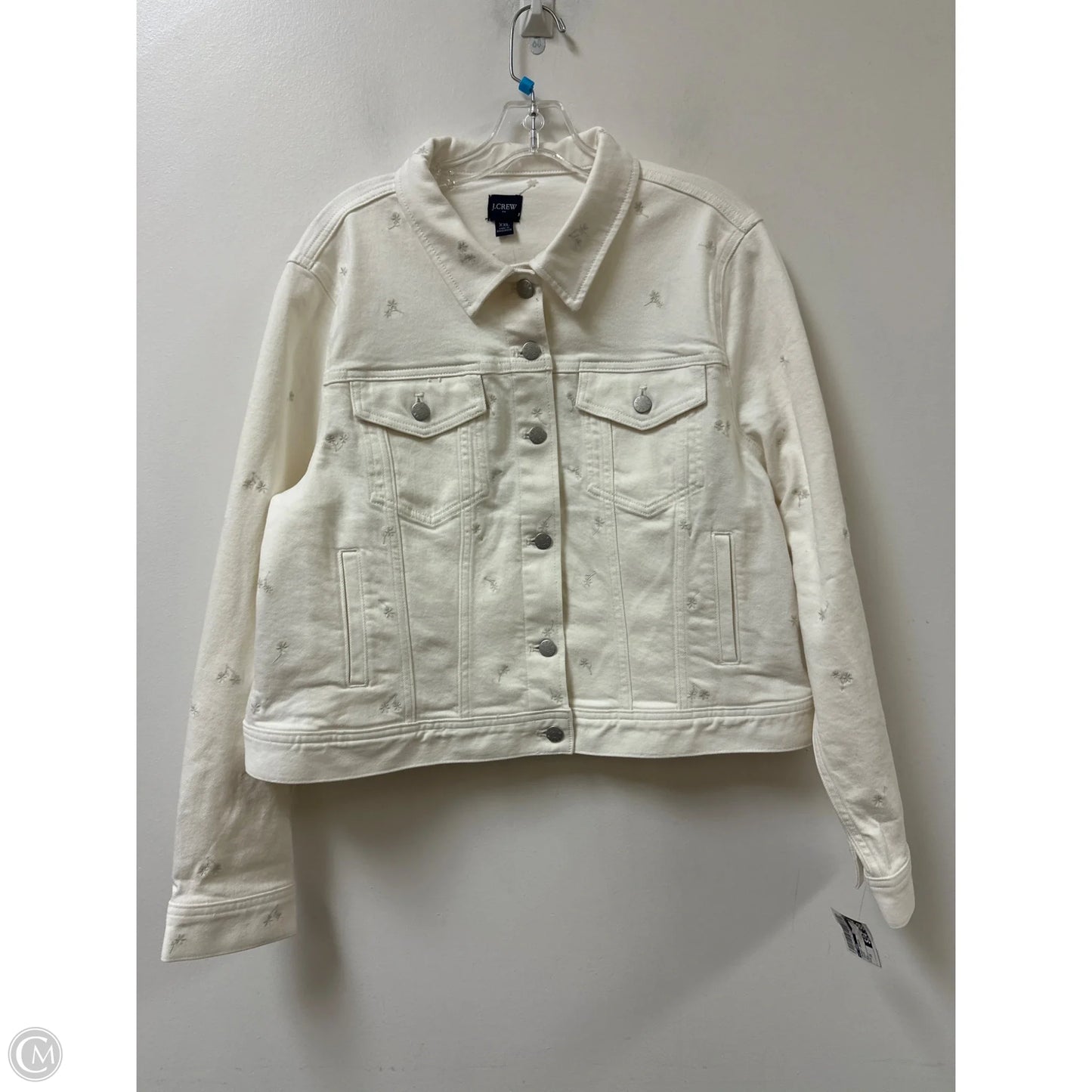 Jacket Denim By J. Crew In Cream, Size: 1x