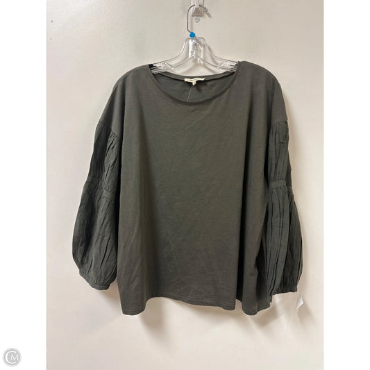 Top Long Sleeve By Madewell In Green, Size: Xl