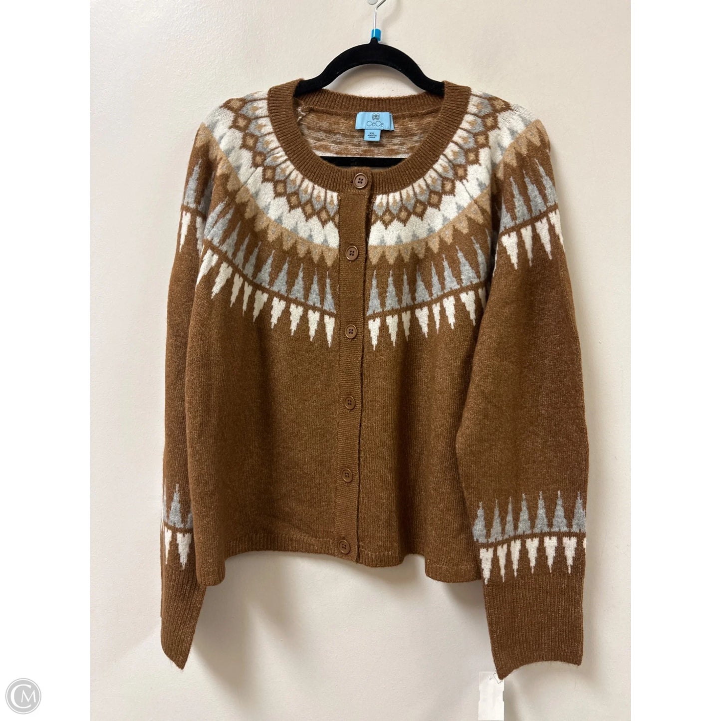 Sweater By Cece In Brown, Size: 1x
