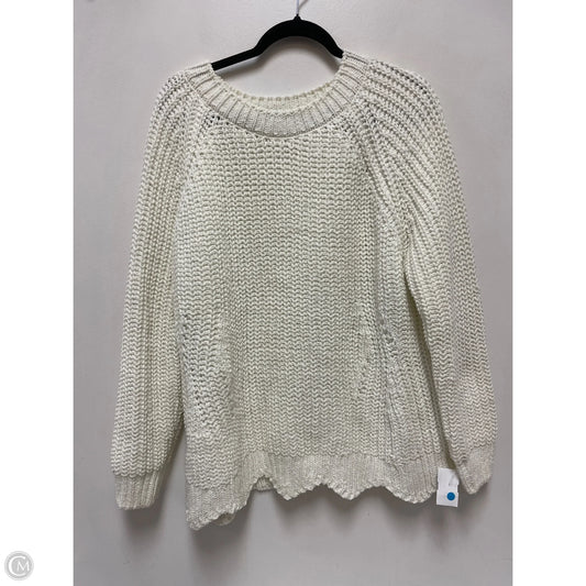 Sweater By Zenana Outfitters In White, Size: Xl