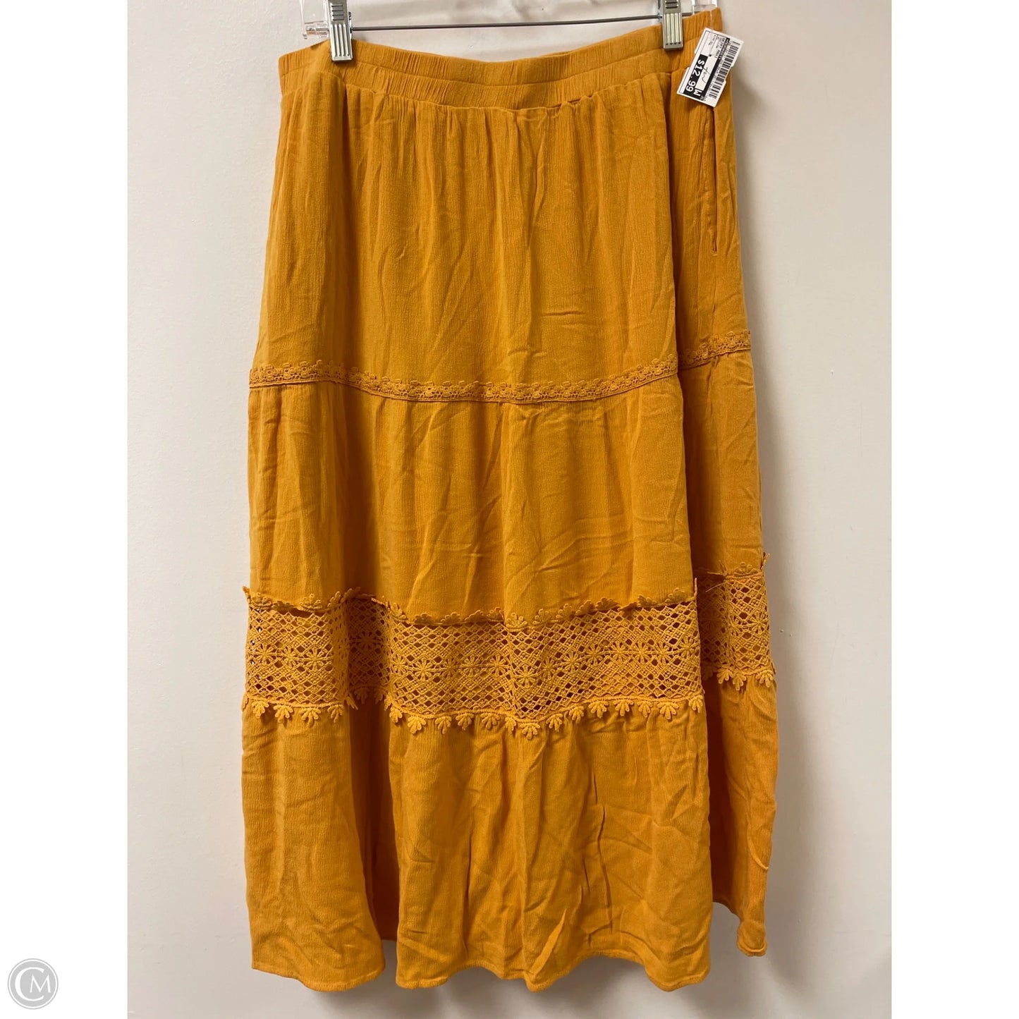 Skirt Maxi By Merokeety In Yellow, Size: Xl