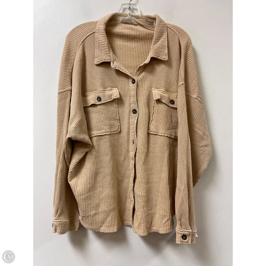 Blouse Long Sleeve By Double Zero In Cream, Size: M