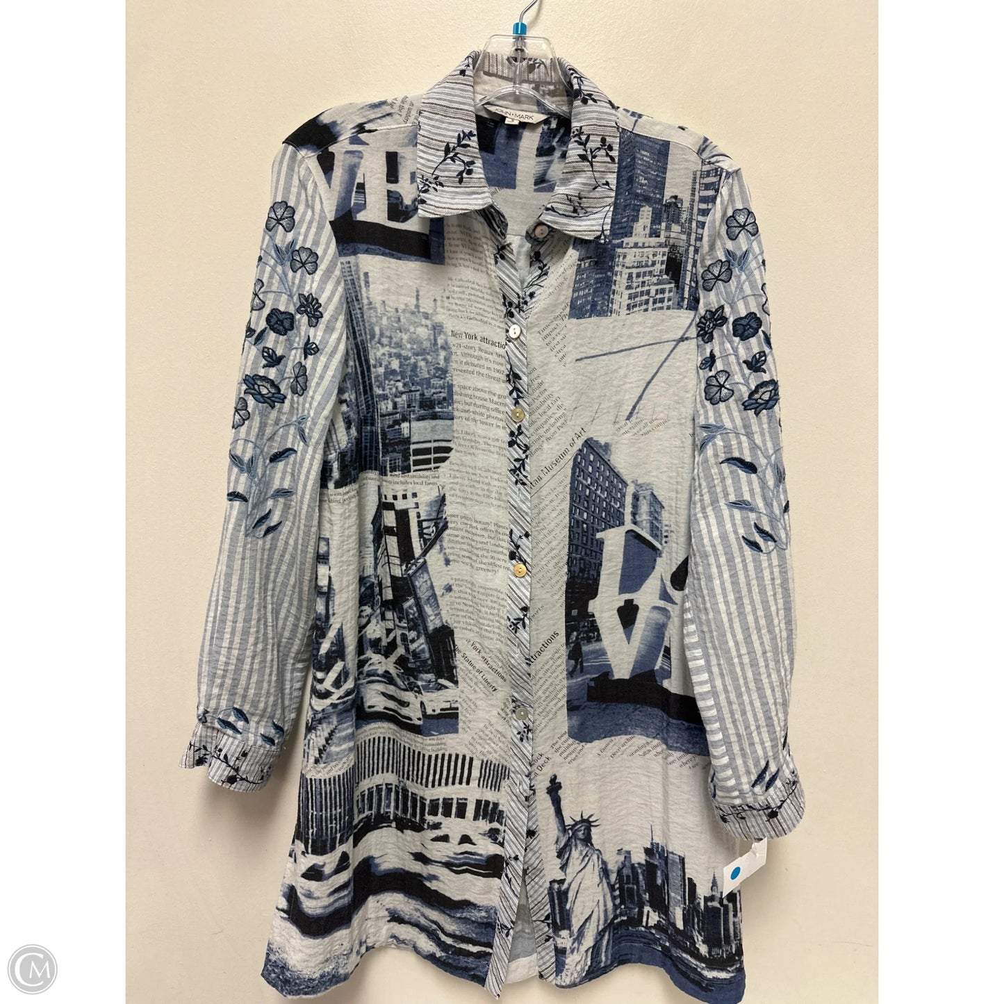 Dress Casual Midi By John Mark In Blue, Size: S