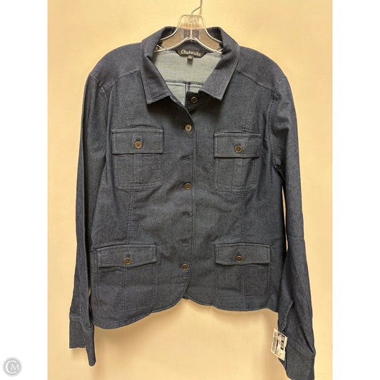 Blazer By Chadwicks In Blue Denim, Size: Xl