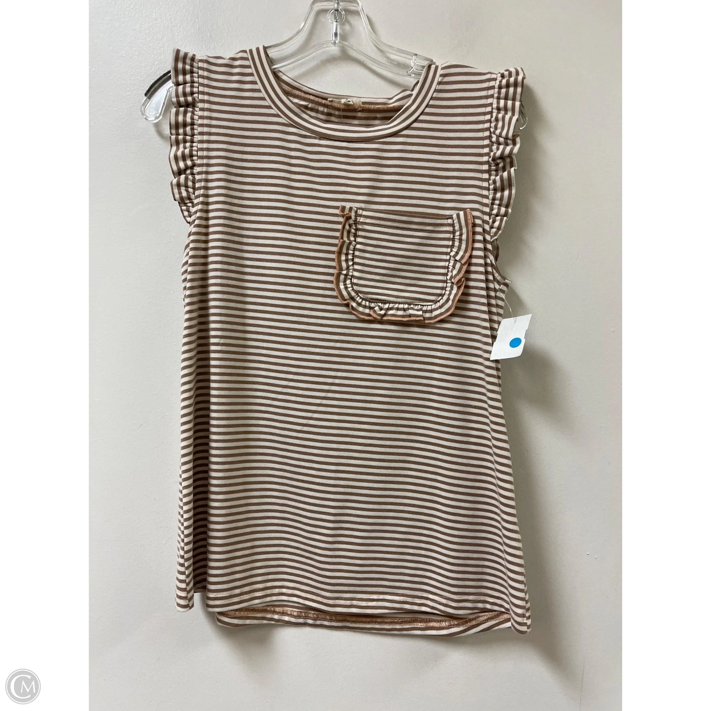 Top Short Sleeve By Jodifl In Brown, Size: S