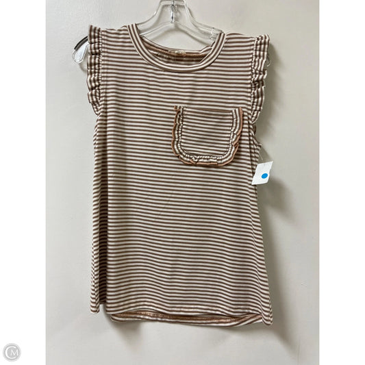 Top Short Sleeve By Jodifl In Brown, Size: S