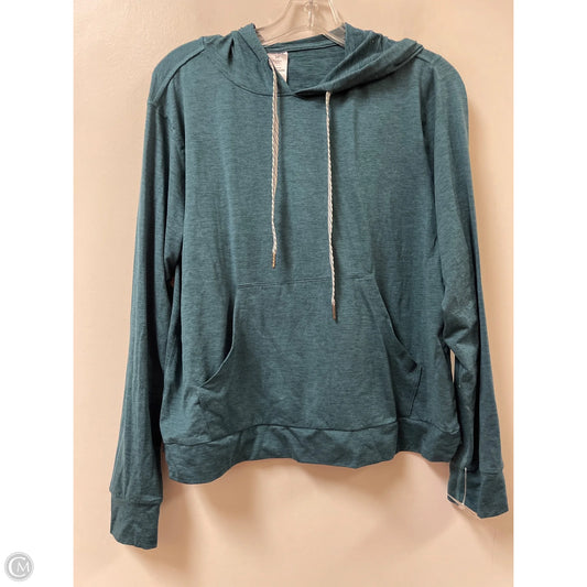 Athletic Sweatshirt Hoodie By Members Mark In Teal, Size: L