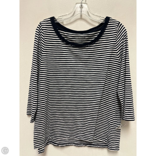 Top Long Sleeve By Talbots In Striped Pattern, Size: Lp