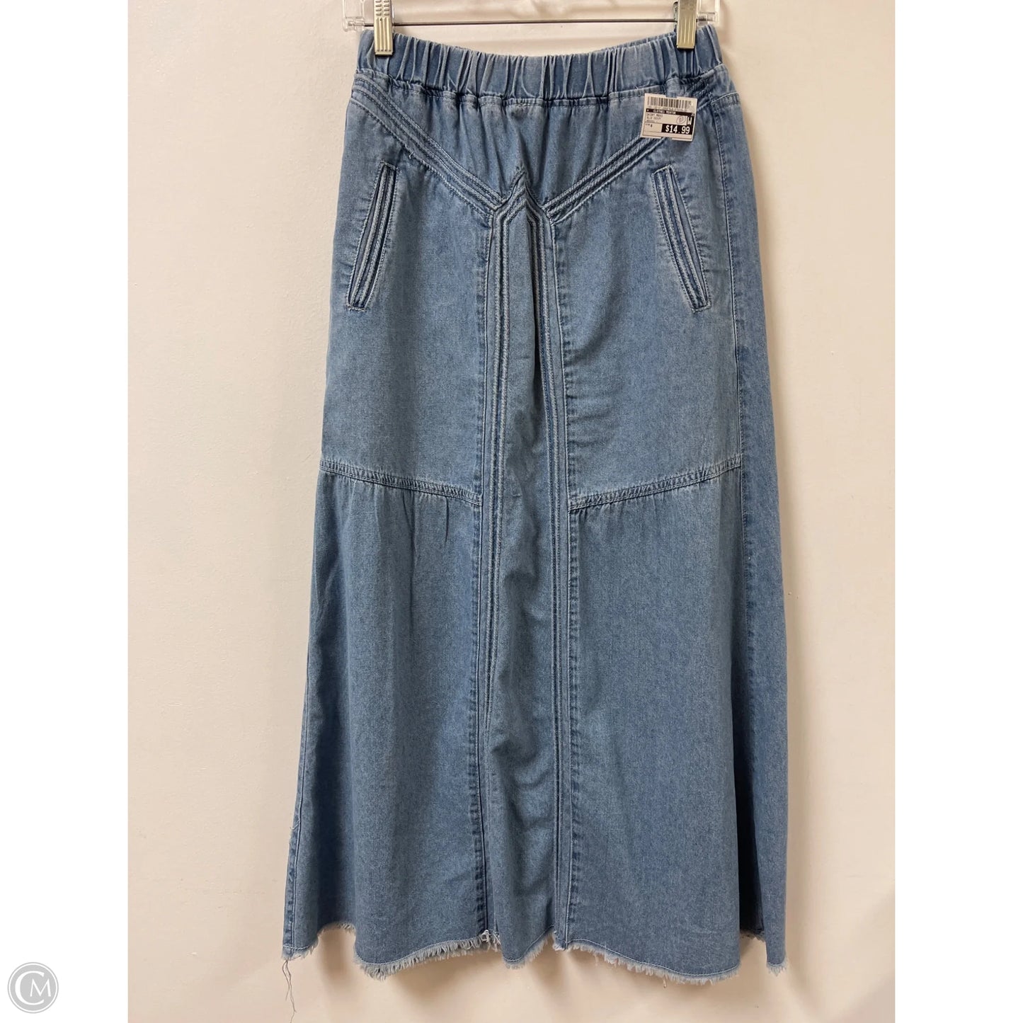 Skirt Maxi By Clothes Mentor In Blue Denim, Size: 4