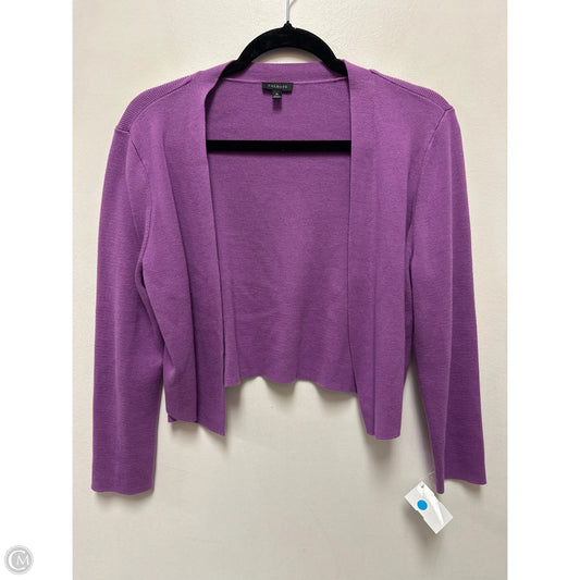 Sweater Cardigan By Talbots In Purple, Size: M