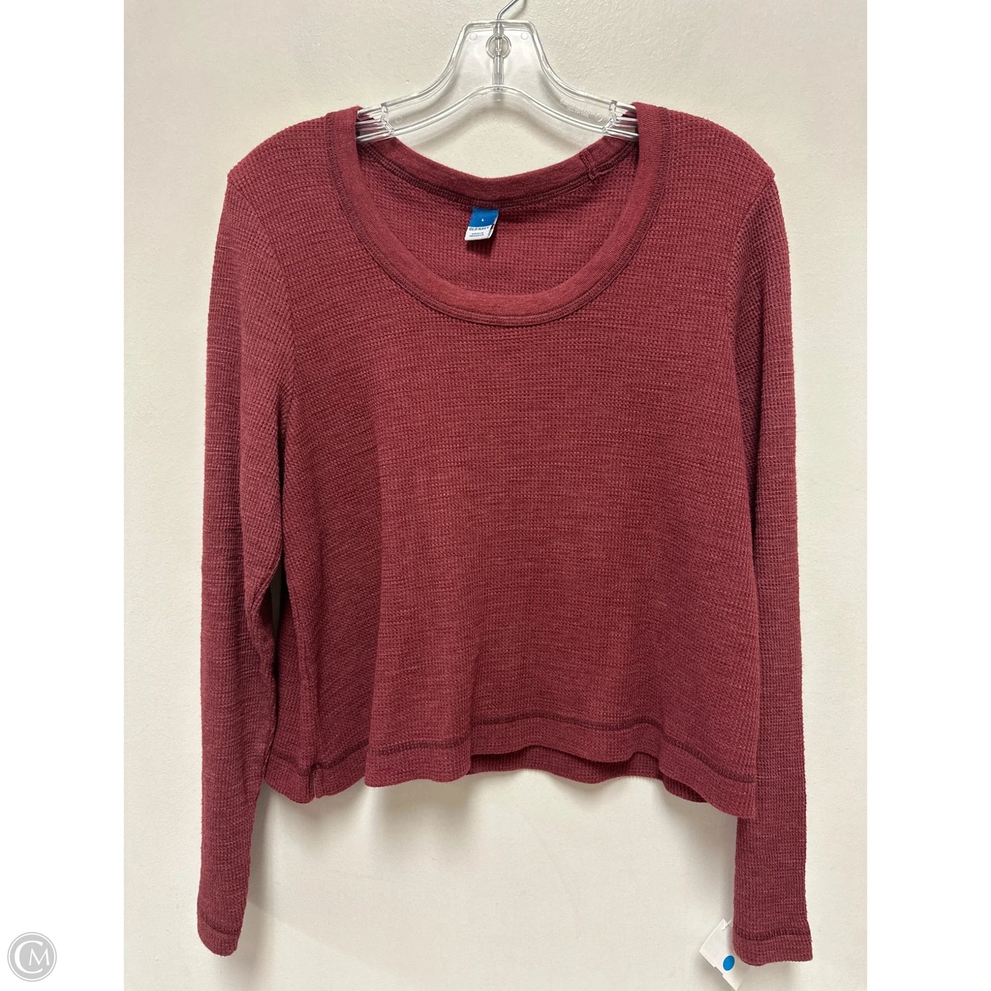 Top Long Sleeve By Old Navy In Red, Size: L