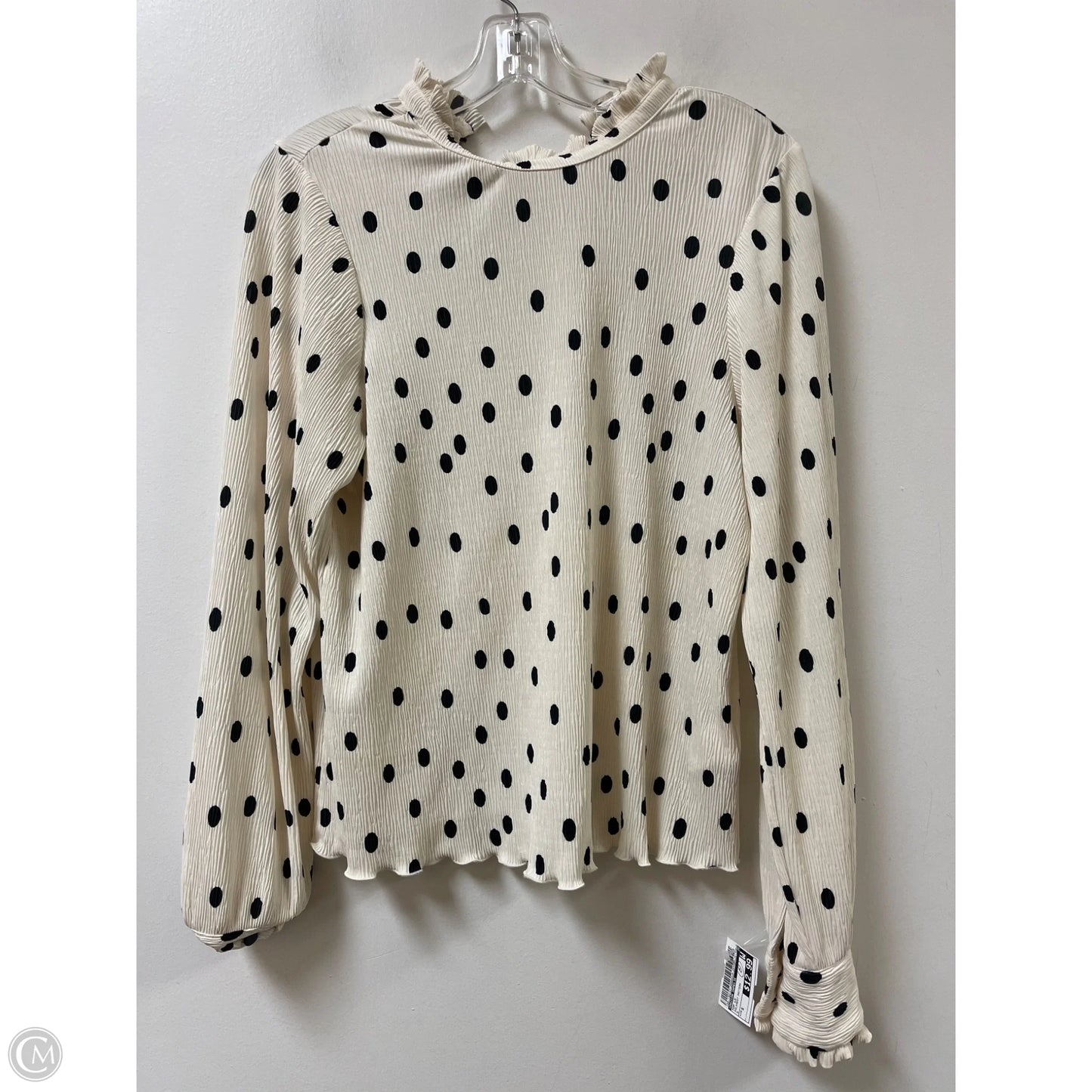 Top Long Sleeve By Maison Damelie In Polkadot Pattern, Size: S