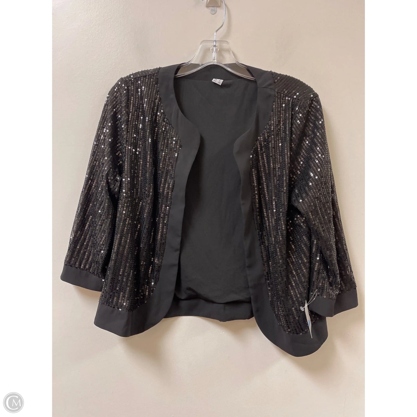 Sweater Cardigan By Clothes Mentor In Black, Size: S