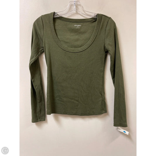 Top Long Sleeve By Old Navy In Green, Size: S