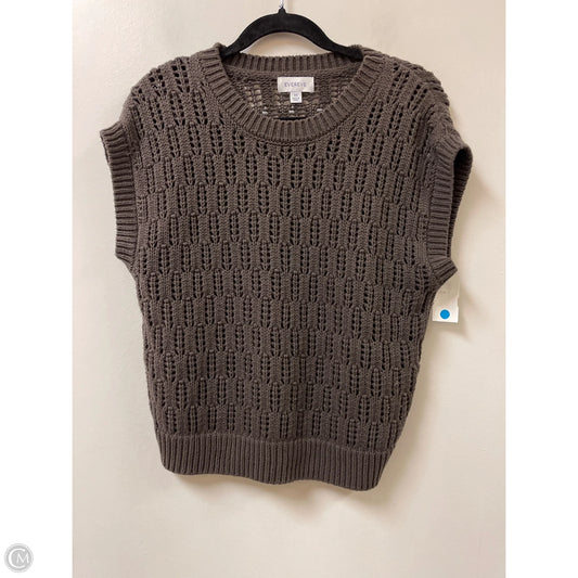 Sweater Short Sleeve By Evereve In Brown, Size: Xs