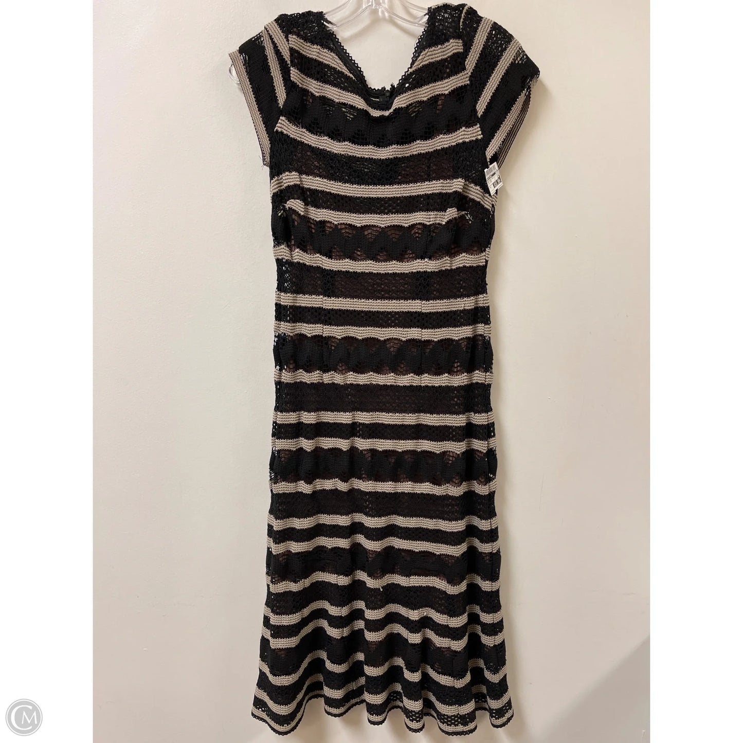 Dress Casual Midi By Nanette Lepore In Black & Cream, Size: S