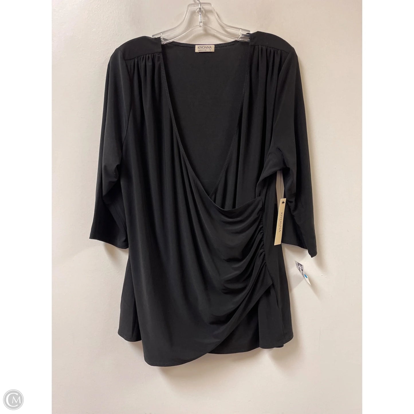 Top Long Sleeve By Clothes Mentor In Black, Size: 1x