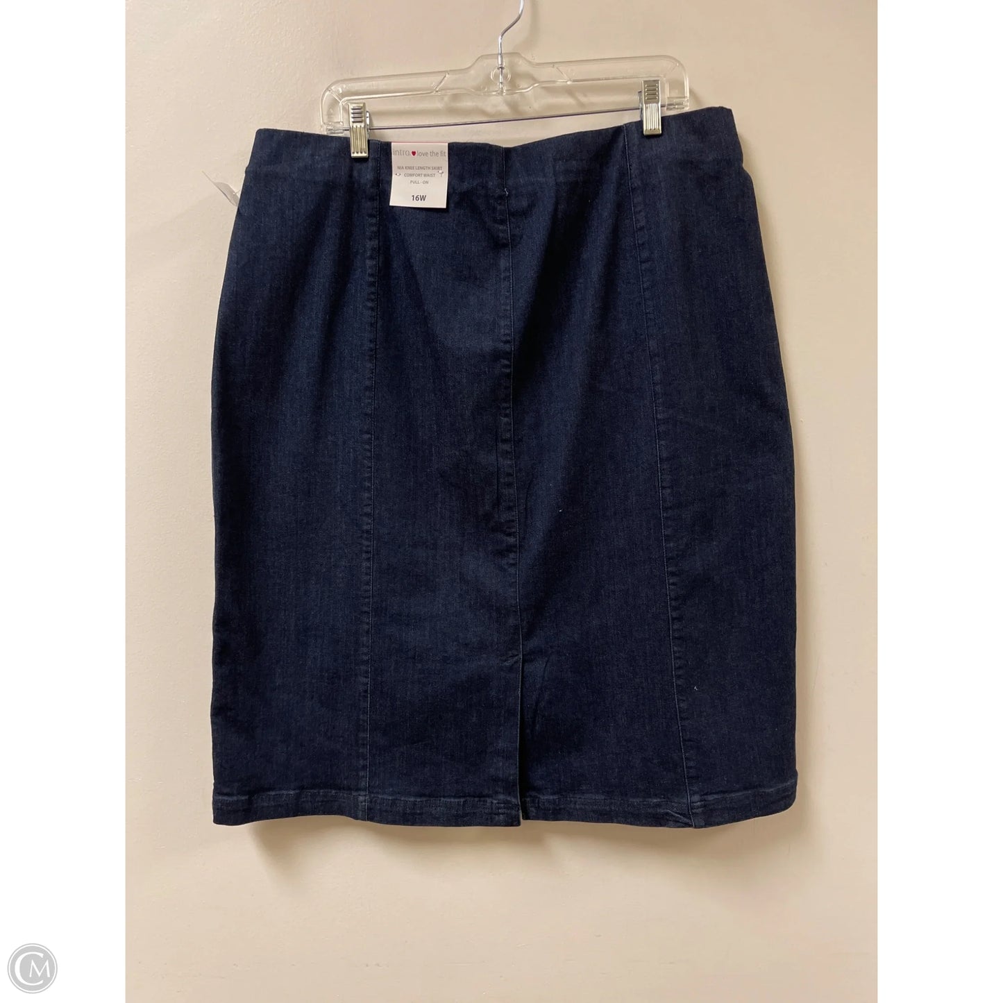 Skirt Midi By Intro In Blue Denim, Size: 16