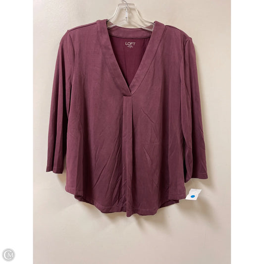 Top Long Sleeve By Loft In Purple, Size: M