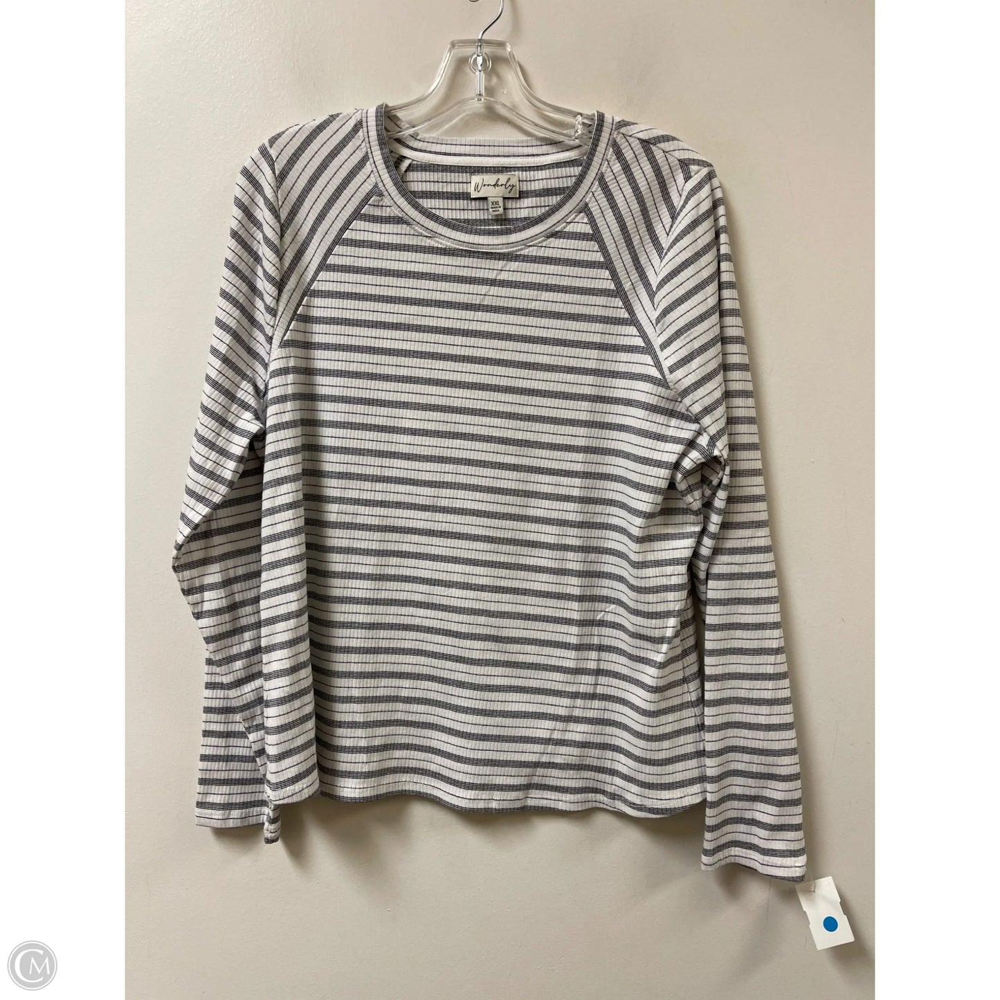 Top Long Sleeve By Wonderly In White, Size: 1x