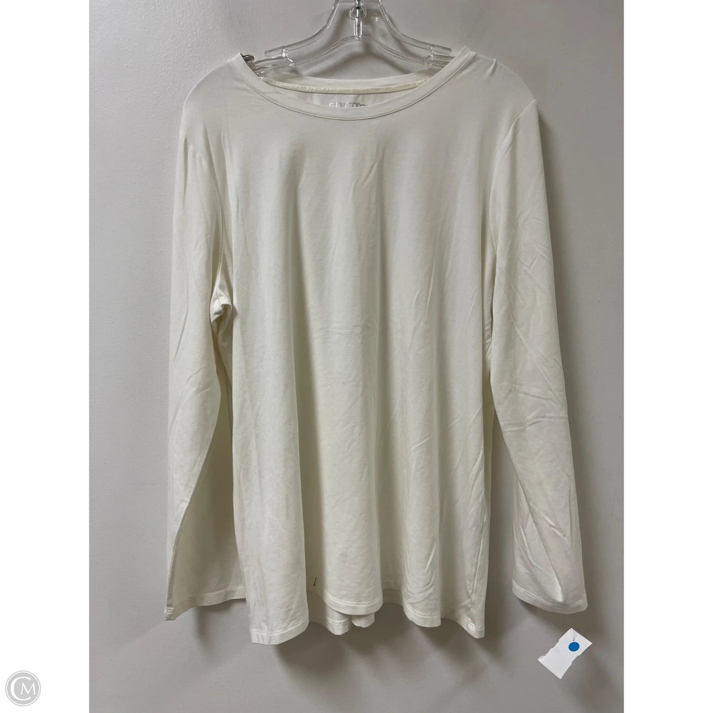 Top Long Sleeve By Chicos In Cream, Size: Xl
