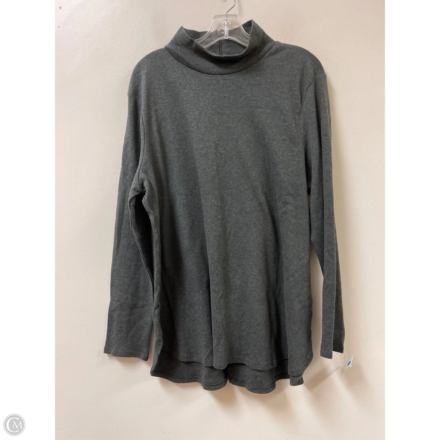 Tunic Long Sleeve By Chicos In Grey, Size: Xl