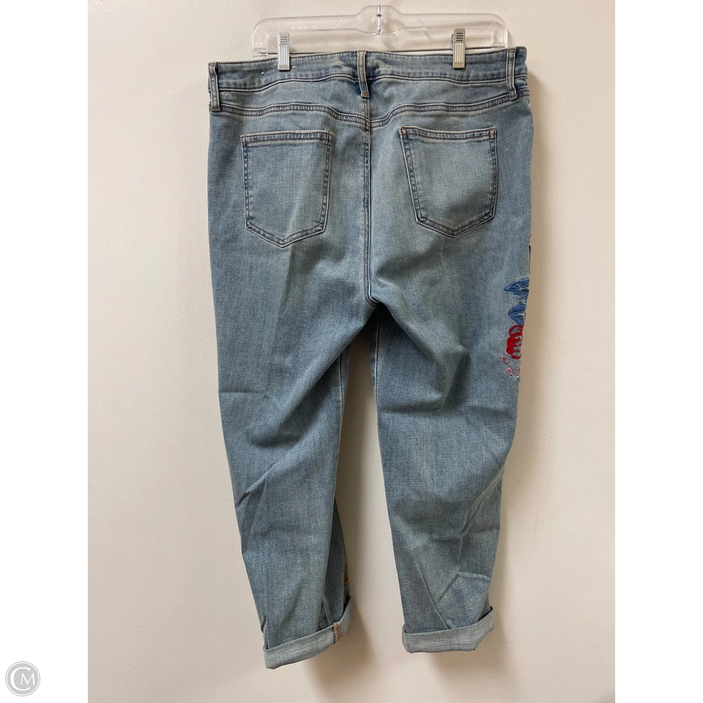 Jeans Straight By Chicos In Blue Denim, Size: 14