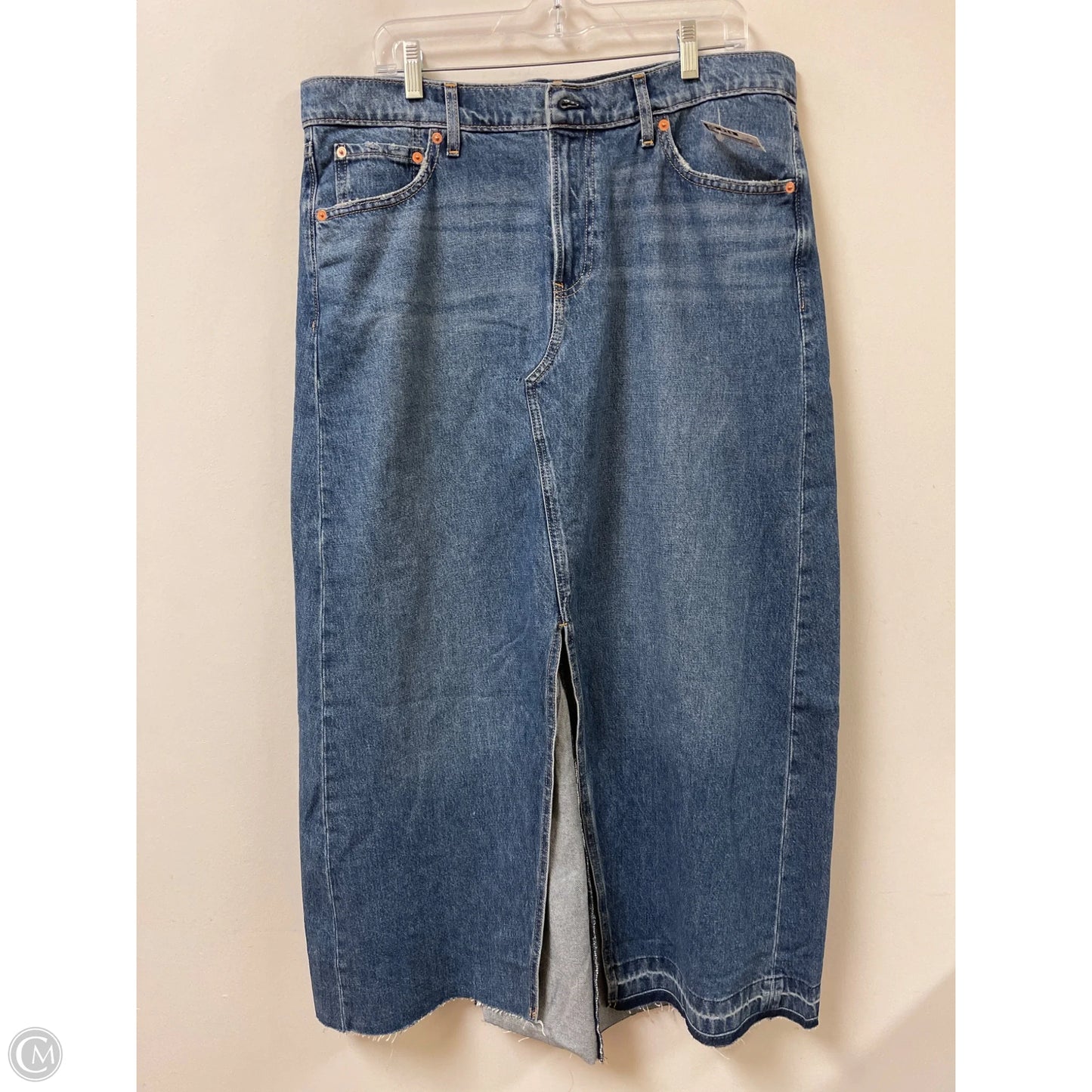 Skirt Maxi By Gap In Blue Denim, Size: 16