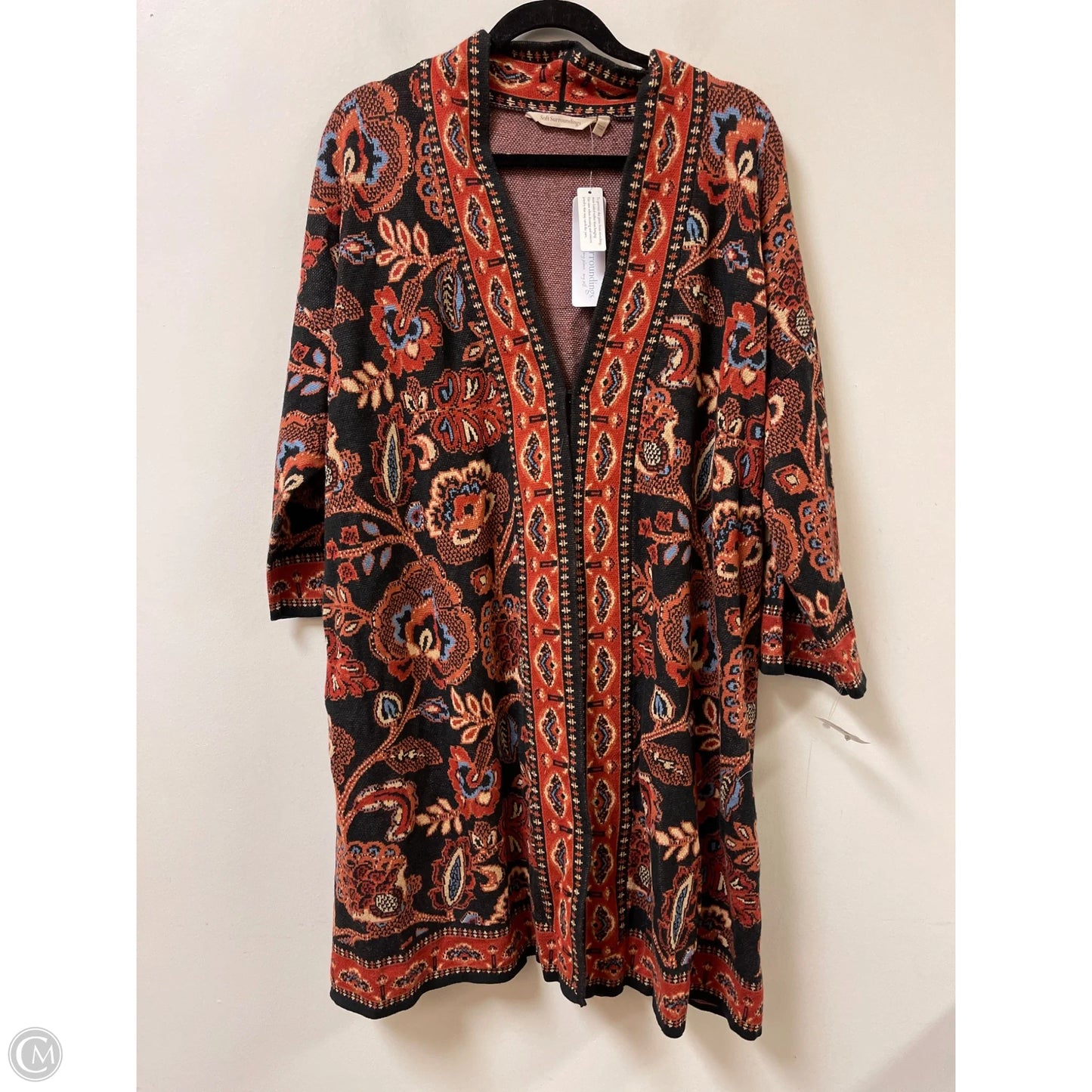 Sweater Cardigan By Soft Surroundings In Orange, Size: 2x