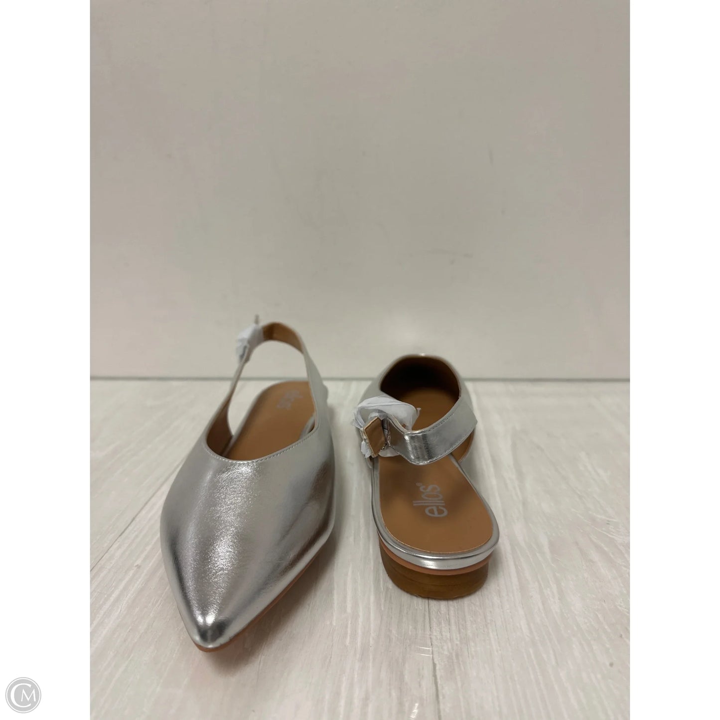Shoes Flats By Ellos In Silver, Size: 10.5