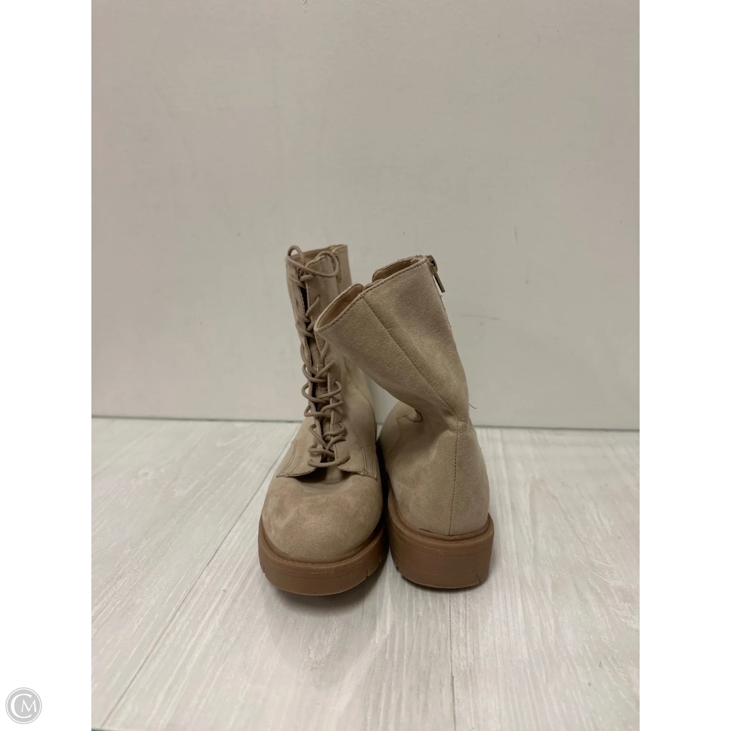 Boots Combat By Loft In Cream, Size: 8.5